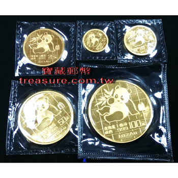 中國熊貓金幣、熊貓套幣